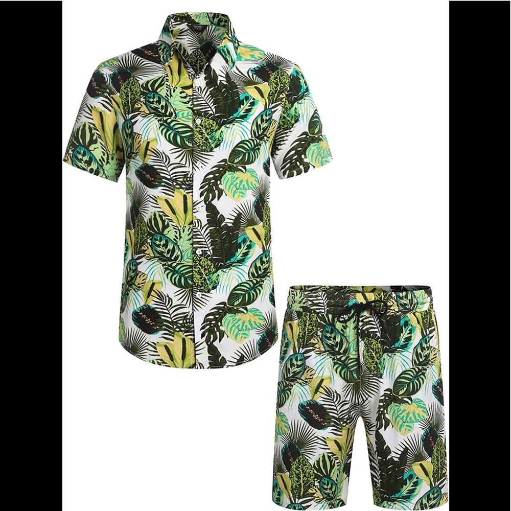 BRAND NEW MENS STYLISH TRENDY SUMMER SHORT SET NWT